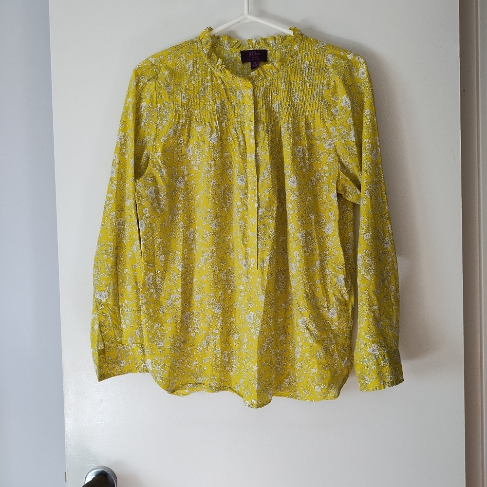 J CREW X LIBERTY Summer Blooms Pin Tuck Floral Blouse S